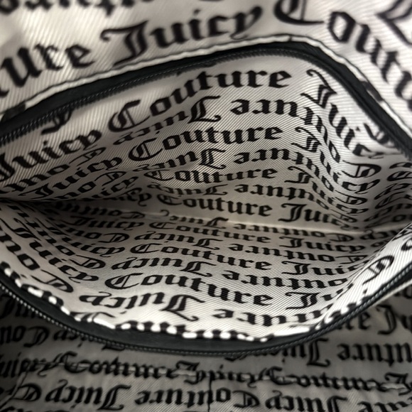 Juicy Couture Black & Gray Eastside Westside Satchel Bag Vegan Leather - Picture 7 of 11